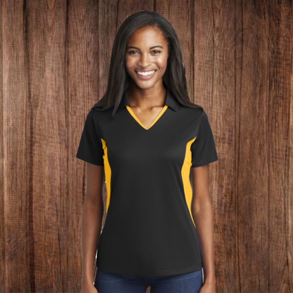 LST655 Ladies Side Blocked Micropique Sport Wick Polo Thumbnail